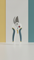 Compact electric pruning shears with ergonomic grip