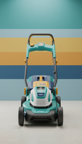 Cordless electric lawn mower with quick-charge battery