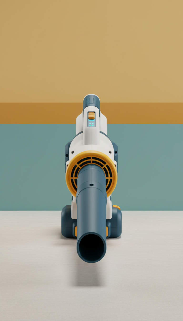 Rechargeable garden blower with vibrant casing